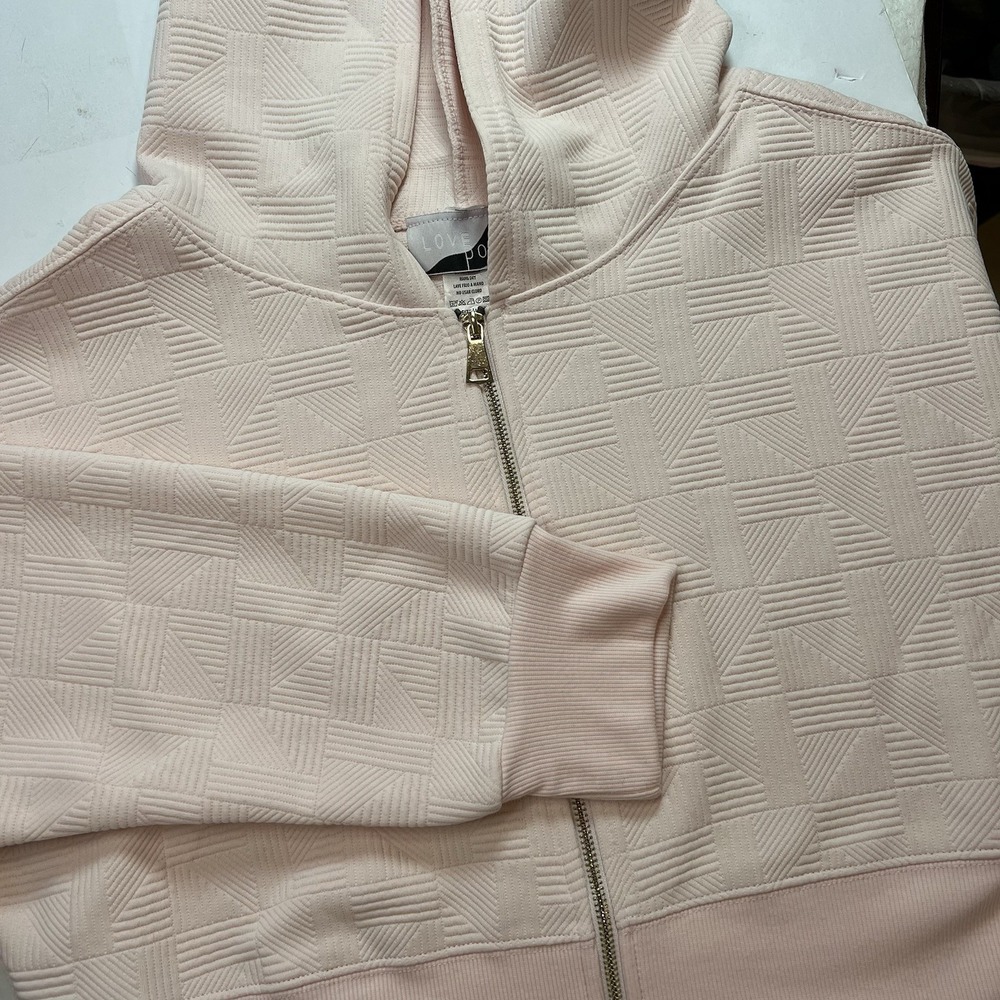Love Poem By Block Women's Cotton Candy Full Zip Crop Hoodie Sweater-New